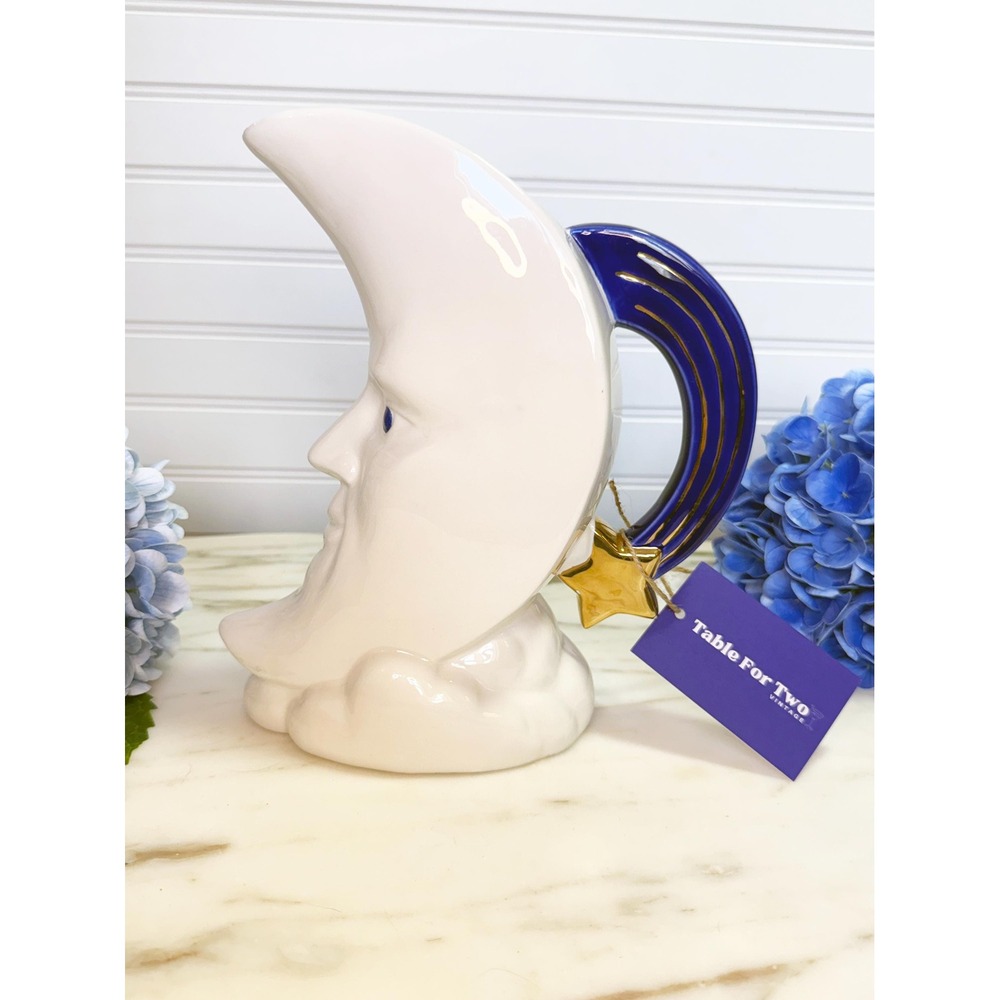 1980s Deco Revival Moon Man Pitcher by Pelzman Designs – Vandor Japan